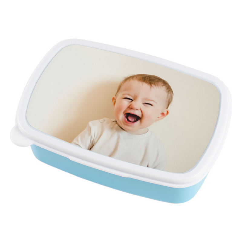 Lunch box con foto blu