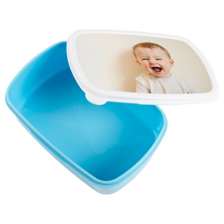 Scatola con pasto blu