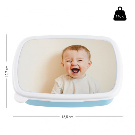 Scatola con pasto blu