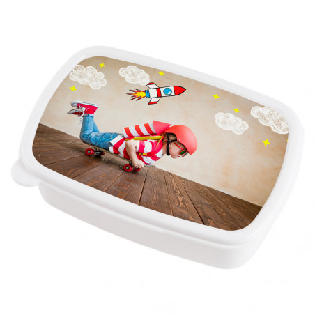 Lunch box bianca personalizzata
