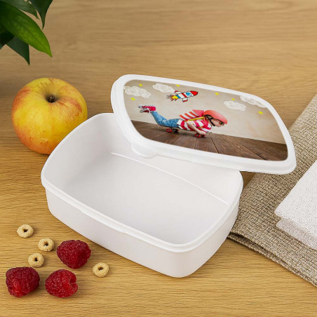 Lunch box bianca personalizzata
