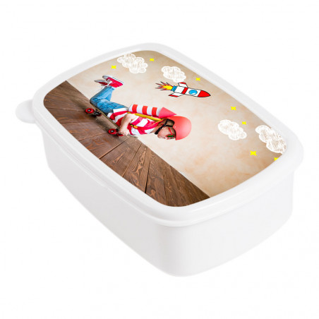 Lunch box bianca personalizzata