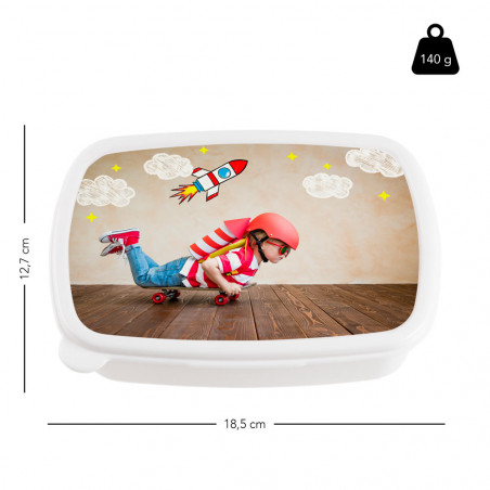 Lunch box bianca personalizzata