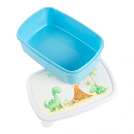 Contenitore pranzo blu dinosauro personalizzata