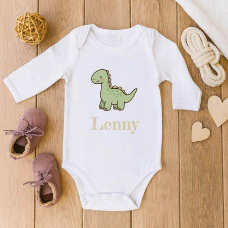 Body manica lunga dinosauro personalizzato