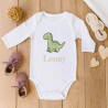 Body manica lunga dinosauro personalizzato