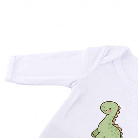 Body neonato manica lunga dinosauro personalizzato Body neonato manica lunga dinosauro personalizzato