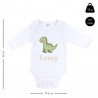 Body neonato manica lunga dinosauro personalizzato