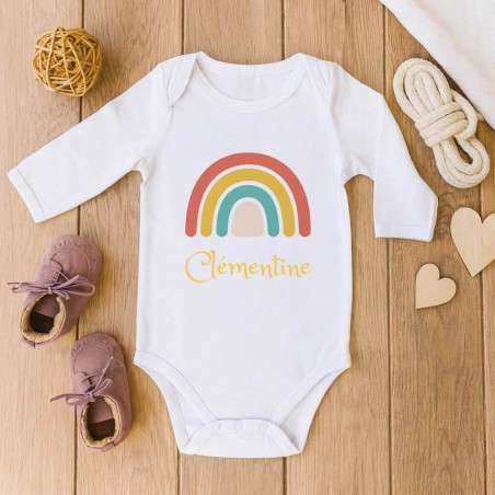 Body lungo Arcobaleno personalizzato nome