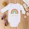 Body lungo Arcobaleno personalizzato nome