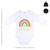 Body neonato manica lunga Arcobaleno personalizzato