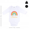 Body neonato manica lunga Arcobaleno personalizzato