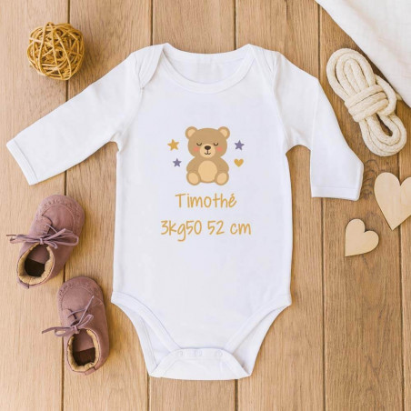 Body lungo nascita personalizzato testo