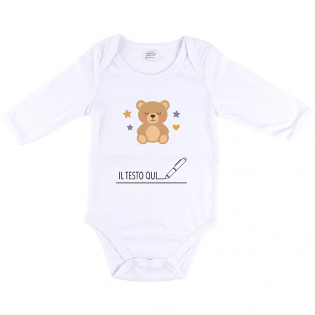 Body lungo nascita personalizzato nome Body lungo nascita personalizzato nome