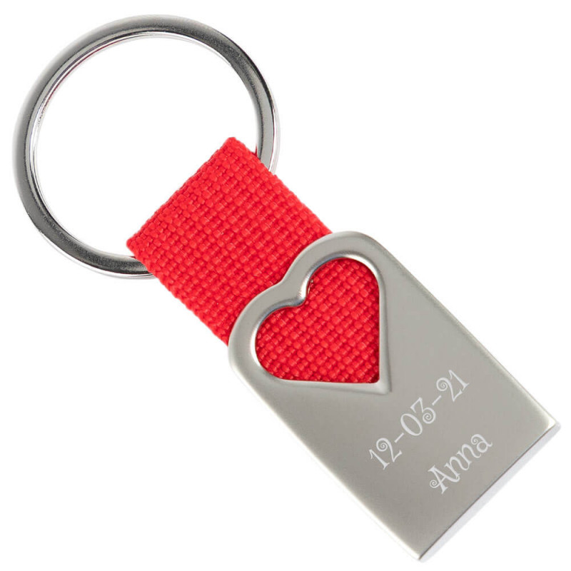 Portachiavi cuore personalizzato