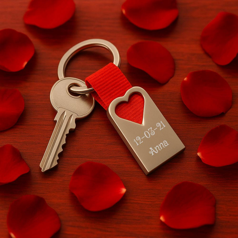 Portachiavi cuore personalizzato