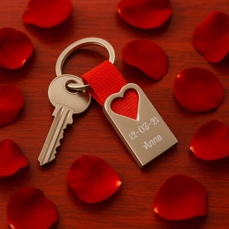 Portachiavi cuore personalizzato