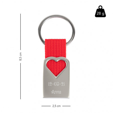 Portachiavi cuore personalizzato