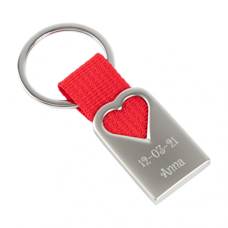 Portachiavi cuore personalizzato