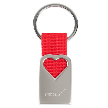 Portachiavi cuore personalizzato