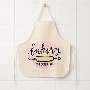 Foto personalizzata del grembiule in tessuto spesso beige