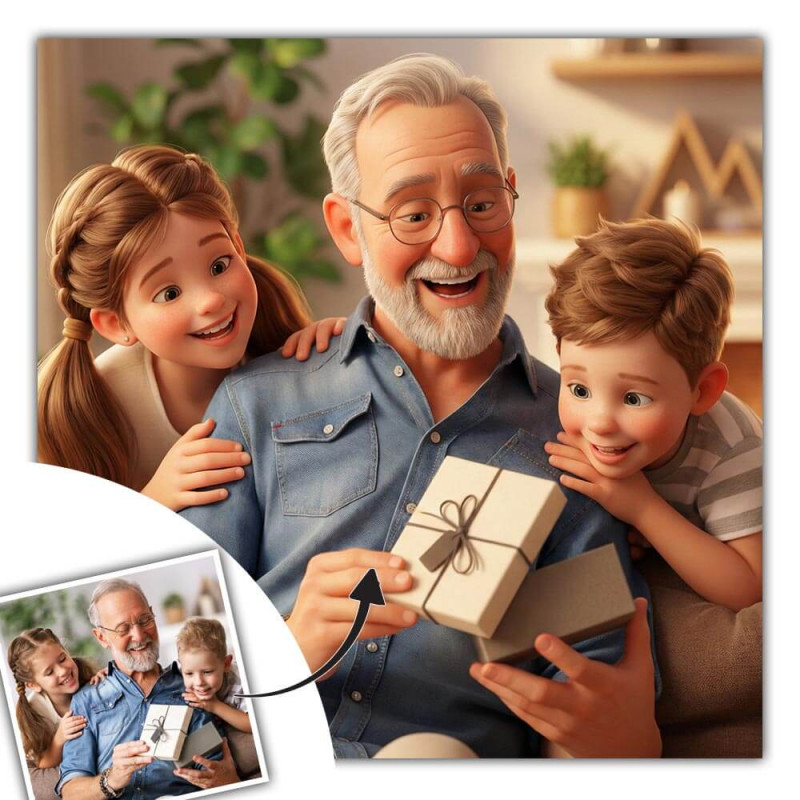 Quadro ritratto in stile film d’animazione