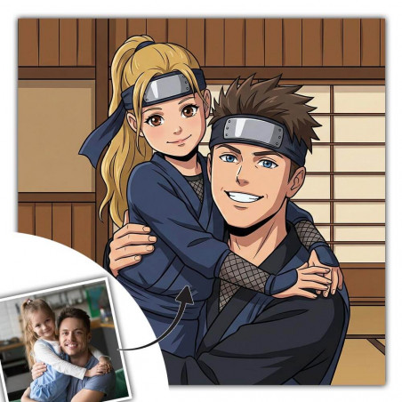 Ritratto fotografico in stile ninja giapponese