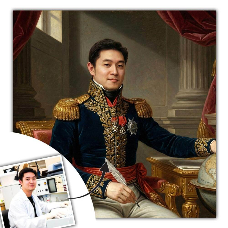 Ritratto in stile imperatore Napoleone