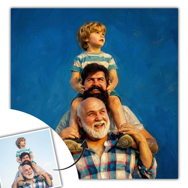 Quadro dipinto a olio personalizzato