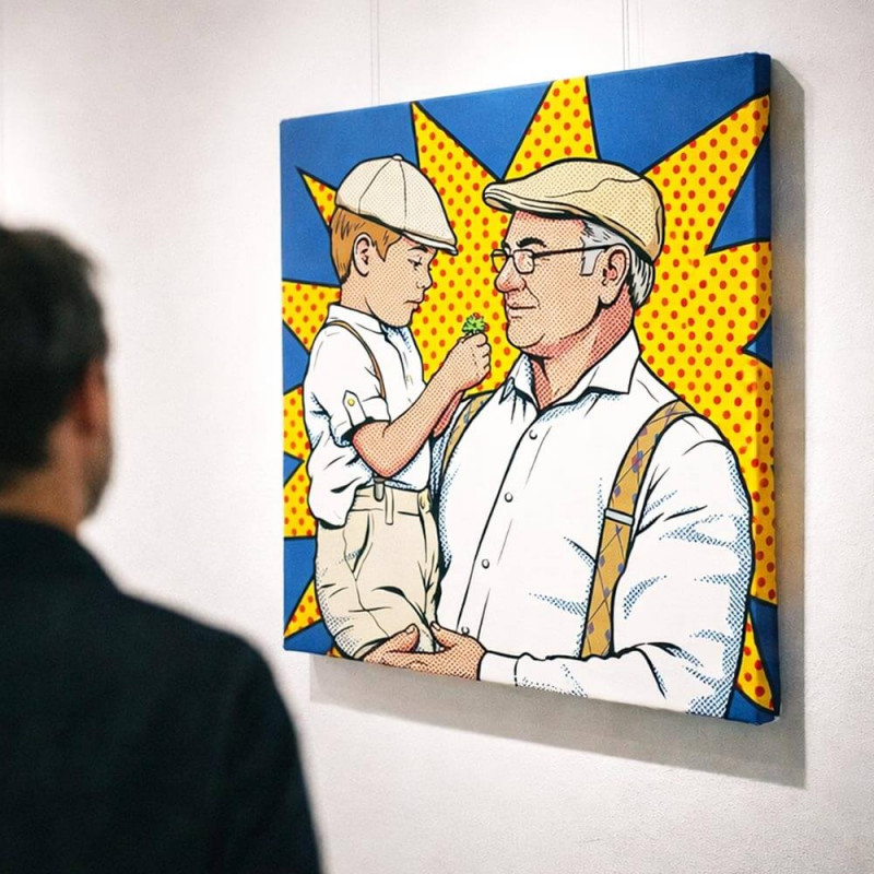 Quadro fotografico personalizzato Pop Art comics | Tela grafica unica