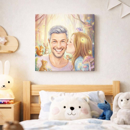 Quadro personalizzato stile fiaba per bambini
