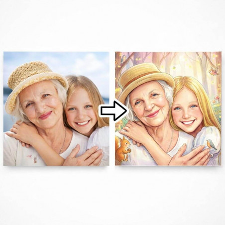Quadro personalizzato stile fiaba per bambini