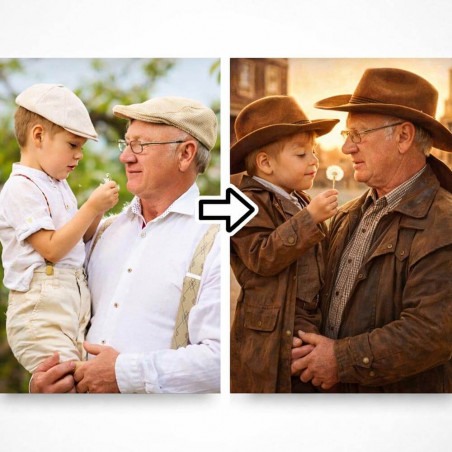 Quadro personalizzato in stile cowboy