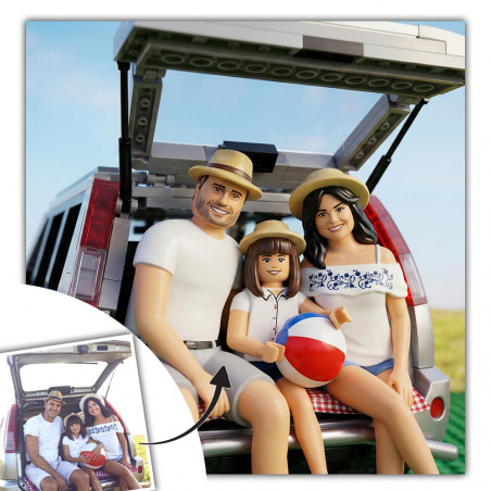 Quadro foto figurine a mattoncini