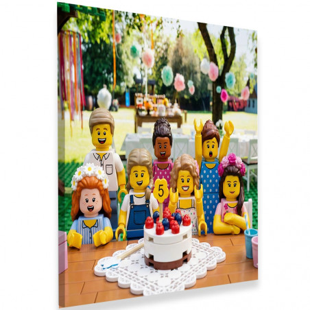 Quadro foto figurine a mattoncini