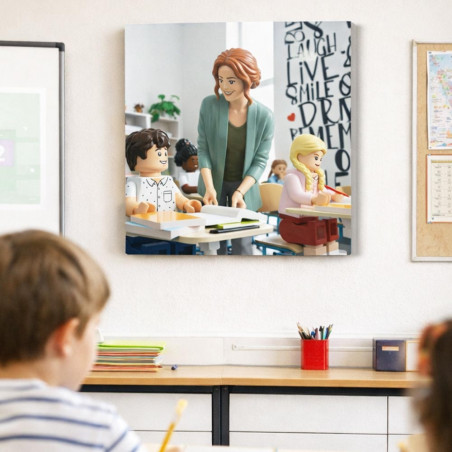Quadro foto figurine a mattoncini