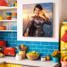 Quadro fotografico personalizzato stile supereroe