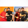 Quadro fotografico personalizzato stile supereroe