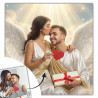 Quadro personalizzato coppia stile Cupido
