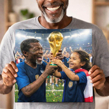 Quadro fotografico personalizzato calcio | Ritratto di celebrazione iconica