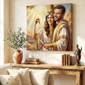 Quadro fotografico personalizzato stile dèi greci | Ritratto mitologico