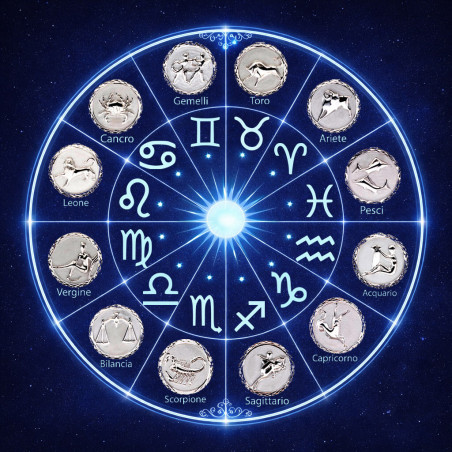 Quadrante zodiacale argentato