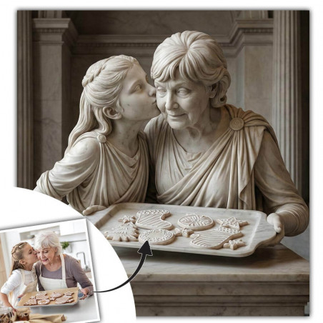 Ritratto statua di marmo personalizzato