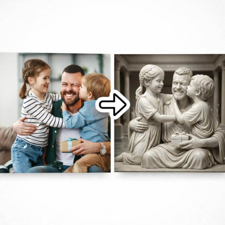 Ritratto statua di marmo personalizzato