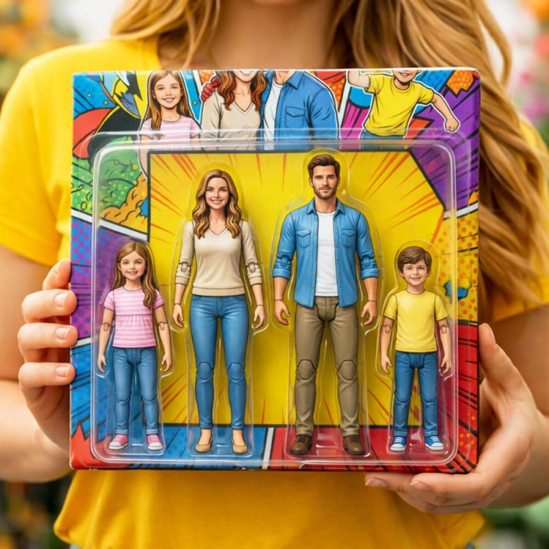 Quadro figurina sotto blister personalizzato | Ritratto Action Figure