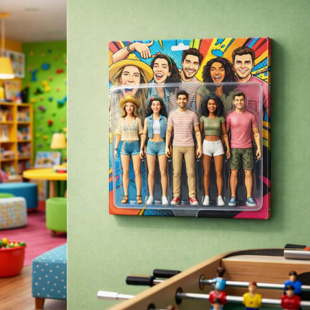 Quadro stile figurina articolata