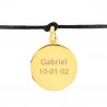 Bracciale zodiacale Capricorno placcato oro con cordino nero personalizzabile