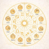 Medaglione zodiacale placcato oro