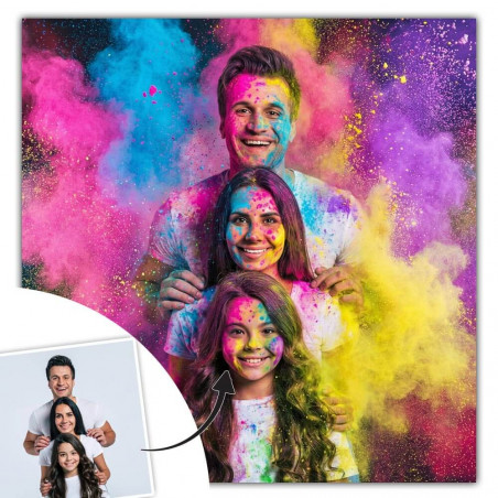 Quadro fotografico esplosione di colori