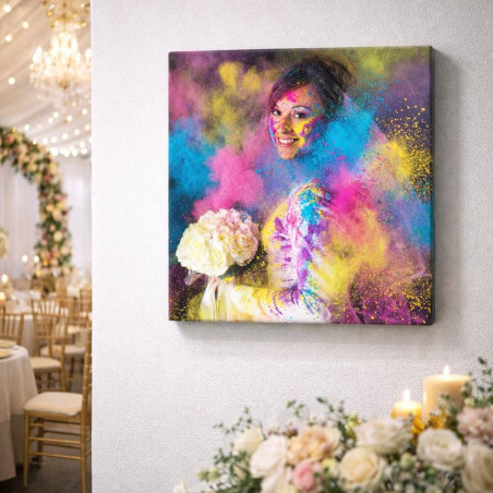 Quadro fotografico esplosione di colori